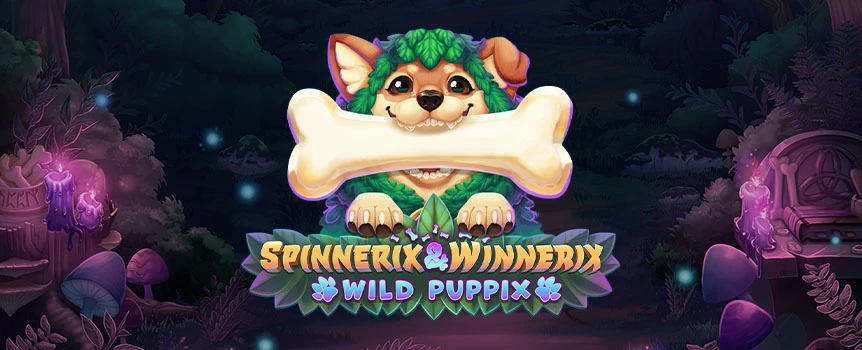 Shoot for the x870 Max Win with Free Spins and special oversized symbols that will guarantee big wins in Spinnerix & Winnerix: Wild Puppix.